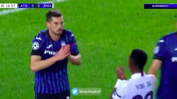 Atalanta-Real 0-1, gesto "anti-fair play" di Vinicius: applauso in faccia a Freuler dopo il rosso