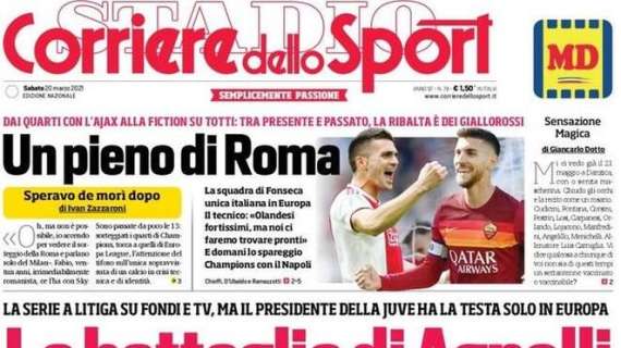 L'apertura del Corriere dello Sport: "La battaglia di Agnelli"