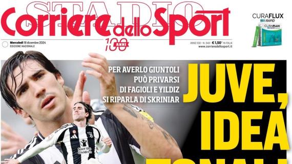 Il Corriere dello Sport stamani in prima pagina: "Juve, pazza idea Tonali"