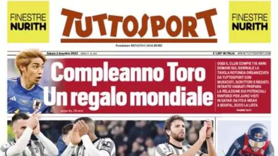 Tuttosport in copertina: "La Juve non si piega"