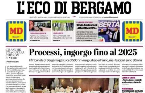 L'Eco di Bergamo: "Atalanta, Europa più vicina dopo il ko della Fiorentina"