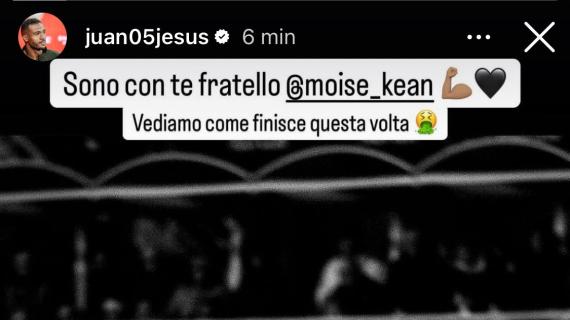 Juan Jesus al fianco di Kean: "Sono con te fratello. Vediamo come finisce questa volta"