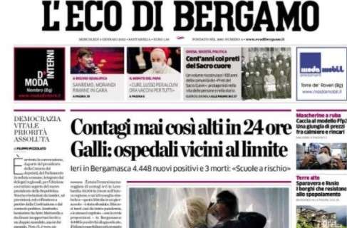 L'Eco di Bergamo: "L'Atalanta vola a inizio anno. Ma spettro rinvii"