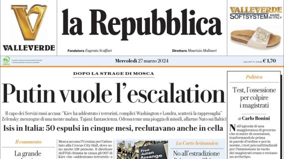 La Repubblica: "Acerbi se la cava: 'Non ci sono prove di insulti razzisti'. Il Napoli è furioso"