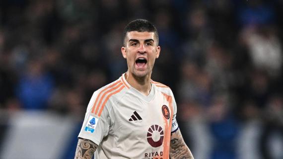 La Roma è già avanti dopo soli 3 minuti: Mancini incorna di testa, Milan sotto 1-0