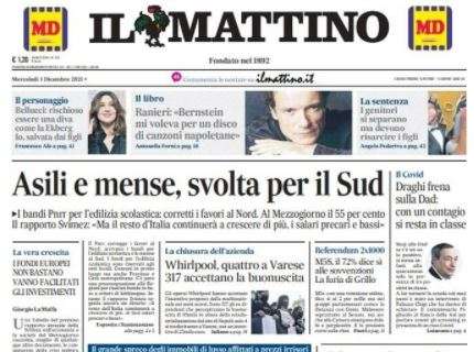 Il Mattino: "Il Napoli a Sassuolo per restare in fuga"