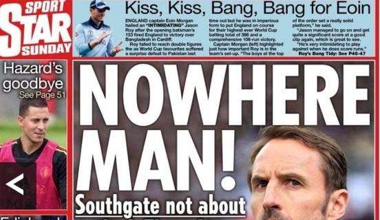 Inghilterra, The Star su Southgate: "Nowhere man!"