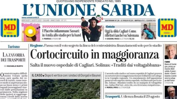 L'apertura de L'Unione Sarda sul Cagliari: "Riflettori puntati sul nuovo arrivo Sulemana"