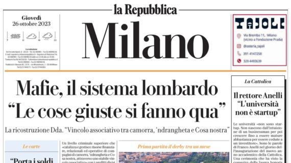 La Repubblica di Milano: "L'Arena ritrova il calcio, ci giocheranno le donne dell'Inter"