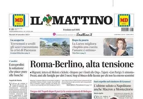 Il Mattino in prima pagina sul 'caso Osimhen': "Le scuse di Osi. Garcia: no alla multa"