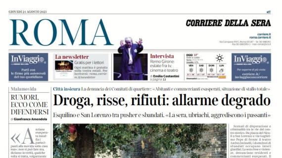 Il Corriere di Roma apre sui giallorossi: "Zapata stoppato, i tifosi votano Lukaku"