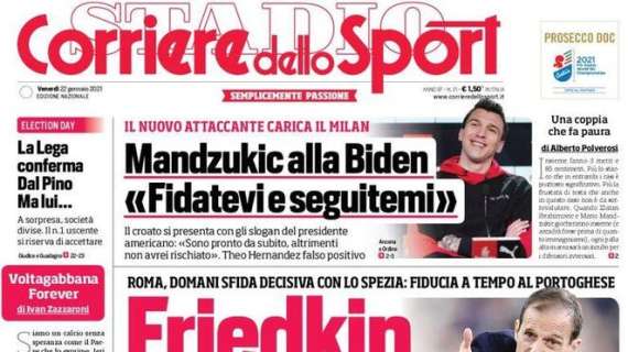 L'apertura del Corriere dello Sport sulla Roma: "Friedkin vuole Allegri"