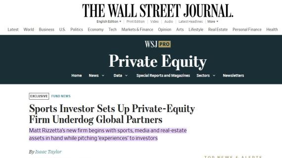 Il Campobasso e Matt Rizzetta finiscono sulla prima pagina del Wall Street Journal