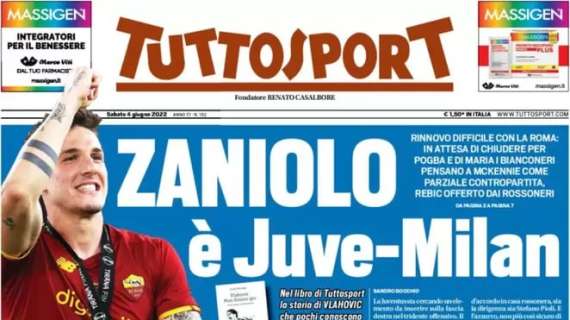 Tuttosport in apertura: "Zaniolo, è Juventus-Milan"