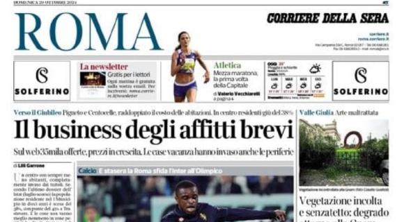 Corriere della Sera-Roma: "Autogol fatale. La Lazio in 10' cede alla Juve"