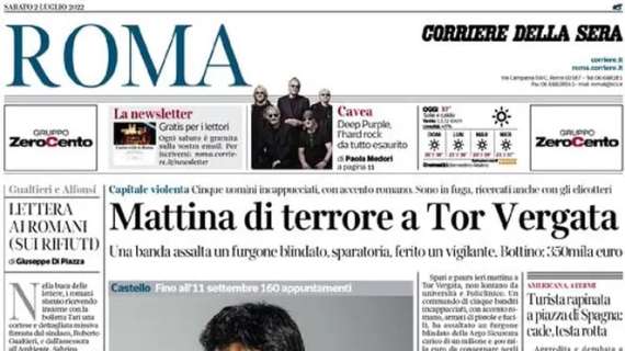 Corriere di Roma: "Lazio: Reina se ne va, Sarri rimane senza portieri"
