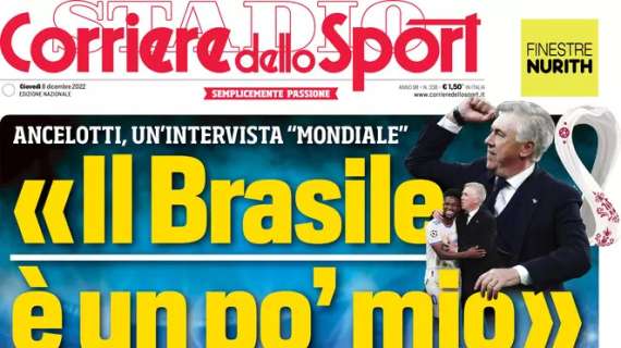 Il CorSport apre con le parole di Carlo Ancelotti: "Il Brasile è un po' mio"