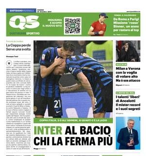 QS in prima pagina: "Inter al bacio, chi la ferma più. Milan a Verona: è sos attacco"