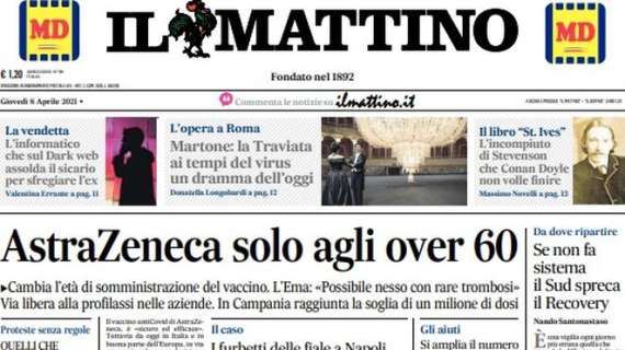 Il Mattino: "Napoli ko con la Juve ma la volata Champions non è finita"