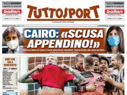 L'apertura di Tuttosport: "Frenata Milan! Juve, credici!"