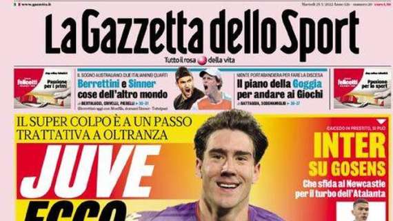 L’apertura odierna de La Gazzetta dello Sport sul super colpo: “Juve, ecco Vlahovic”