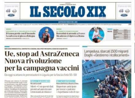 Il Secolo XIX: "Il Genoa perde a Sassuolo. La salvezza si gioca a Bergamo"