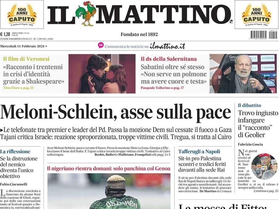 Il Mattino: "La falsa partenza di Osimhen: rientro domani, salta il Genoa?"