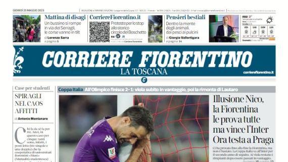 Il Corriere Fiorentino apre: "Illusione Nico, ma vince l'Inter. Ora testa a Praga"