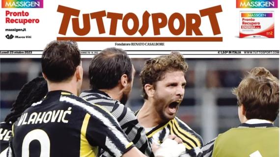 Locatelli stende il Milan a San Siro, l'apertura di Tuttosport: "Viva la Juve Loca"