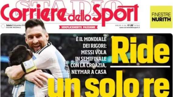 L'apertura mondiale del Corriere dello Sport: "Ride un solo re"