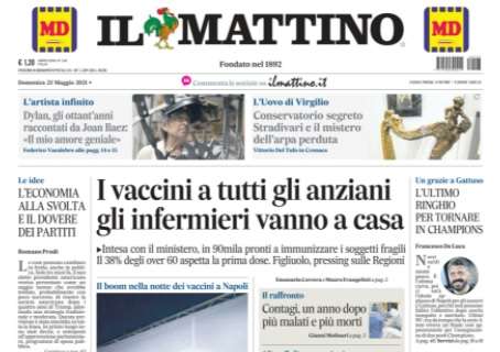 Il Mattino sul Napoli: "L'ultimo Ringhio per tornare in Champions"