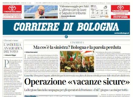 Corriere di Bologna in taglio alto: "L'ultima con la Juve e Saputo in tribuna"