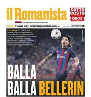 Il Romanista apre con un possibile obiettivo di mercato della Roma: "Balla balla Bellerin"