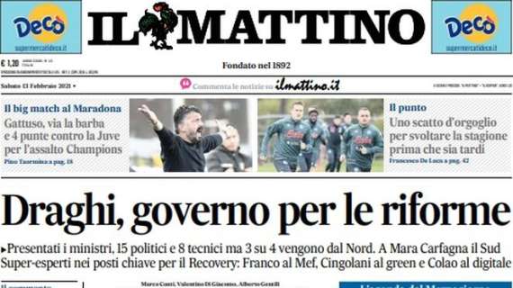 Il Mattino: "Gattuso, via la barba e 4 punte con la Juve per l'assalto Champions"