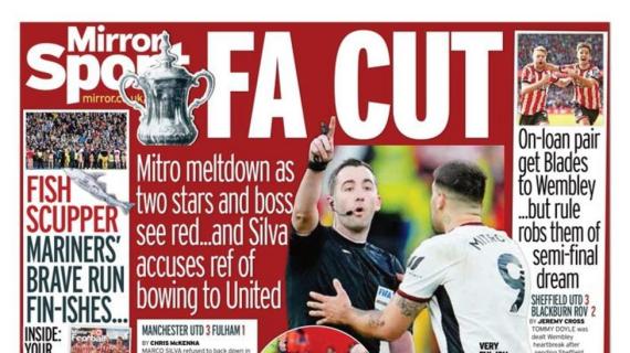 Le aperture inglesi - Follia Mitrovic: espulso per aver spintonato l'arbitro. Fa festa lo United