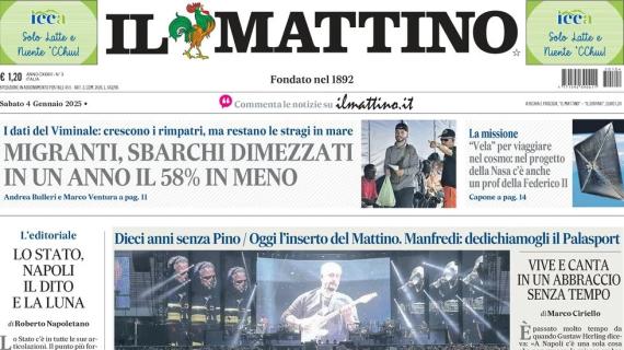 L'apertura de Il Mattino sugli azzurri in vista di Firenze: "Gioco di squadra"