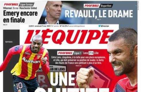 L'apertura de L'Equipe prima di Lens-Lille: "Un po' di pressione"