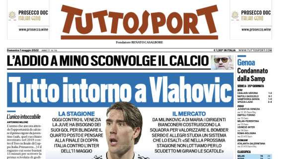 L'apertura di Tuttosport sulla Juventus: "Tutto intorno a Vlahovic"