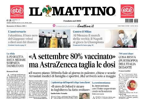 Il Mattino: "Al Meazza il match della verità: il Napoli si gioca la Champions"