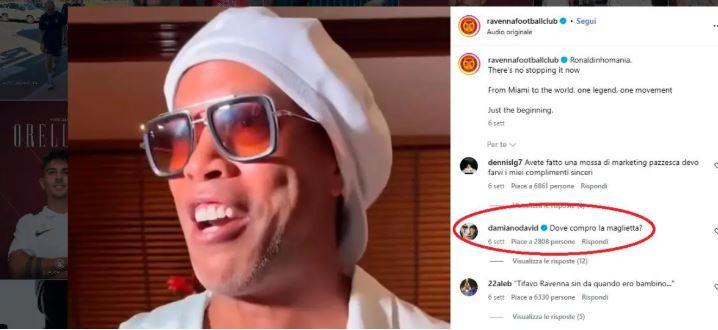 A Ravenna è Ronaldinho-Mania: Damiano dei Maneskin: "Dove compro la maglia?"