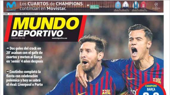 Mundo Deportivo esalta il Barcellona: "Alle Messifinali"