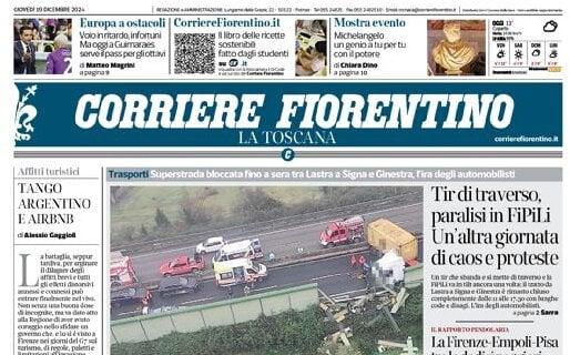 Il Corriere Fiorentino in prima pagina: "Viola a caccia degli ottavi di Conference League"