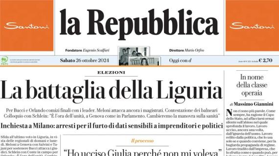 La Repubblica: "Bologna-Milan salta per maltempo e in Lega litigano"