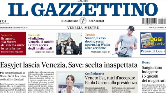 Il Gazzettino: "Agli ultras del Venezia vietati anche stazioni, scali, aerei ed autogrill"