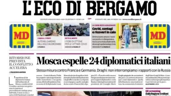 L’Eco di Bergamo in apertura: “Abbonate all’Europa, l’Atalanta vuole aggiungersi alle big”