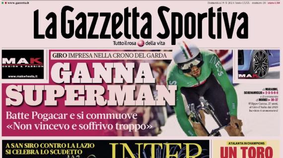 La prima pagina de La Gazzetta dello Sport: "Inter, festa e caos"
