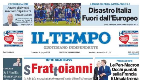 Il Tempo: "Disastro Italia, fuori dall'Europeo. Ma è solo colpa nostra"