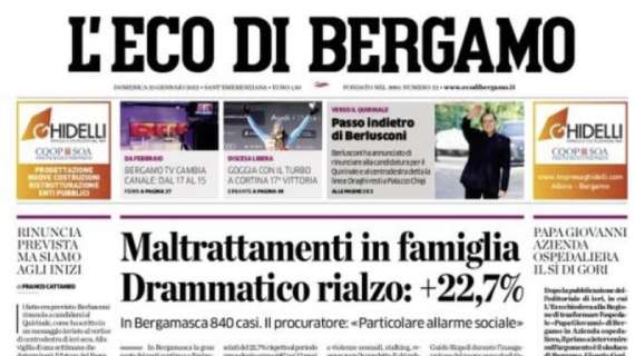 0-0 con la Lazio, L'Eco di Bergamo: "L'Atalanta d'emergenza strappa un punto"