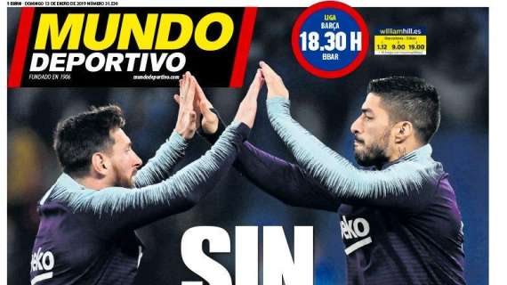 Barça, Mundo Deportivo gioca con parole e formazione: "Senza riserve"