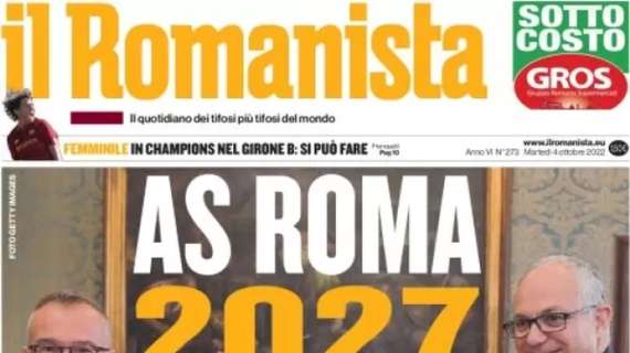 Il Romanista in prima pagina sullo studio di fattibilità del nuovo stadio: “AS Roma 2027”